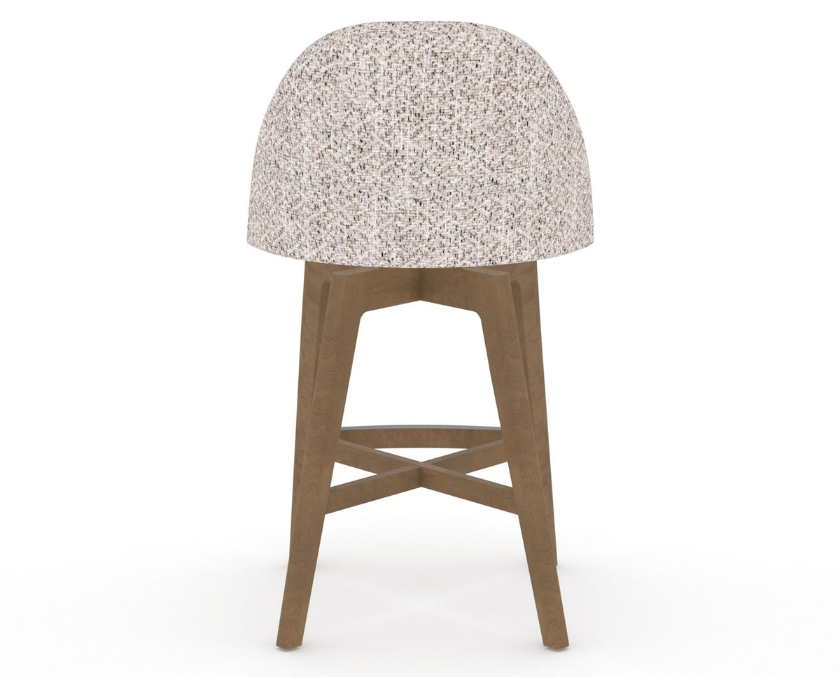Canadel Downtown Tove Counter Stool in Pecan Washed, FP Crypton®, back view