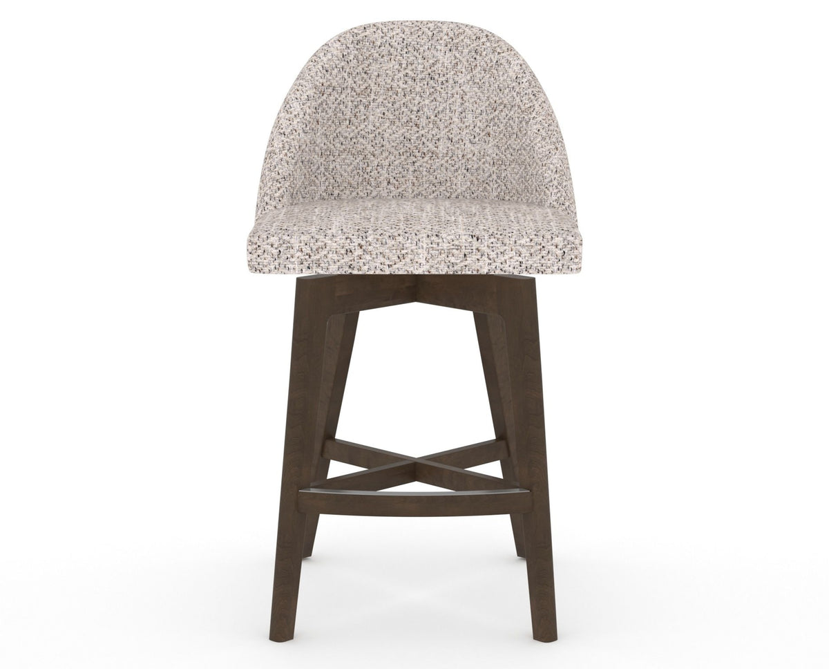 Canadel Downtown Tove Counter Stool in Hazelnut Washed, FP Crypton®, front view