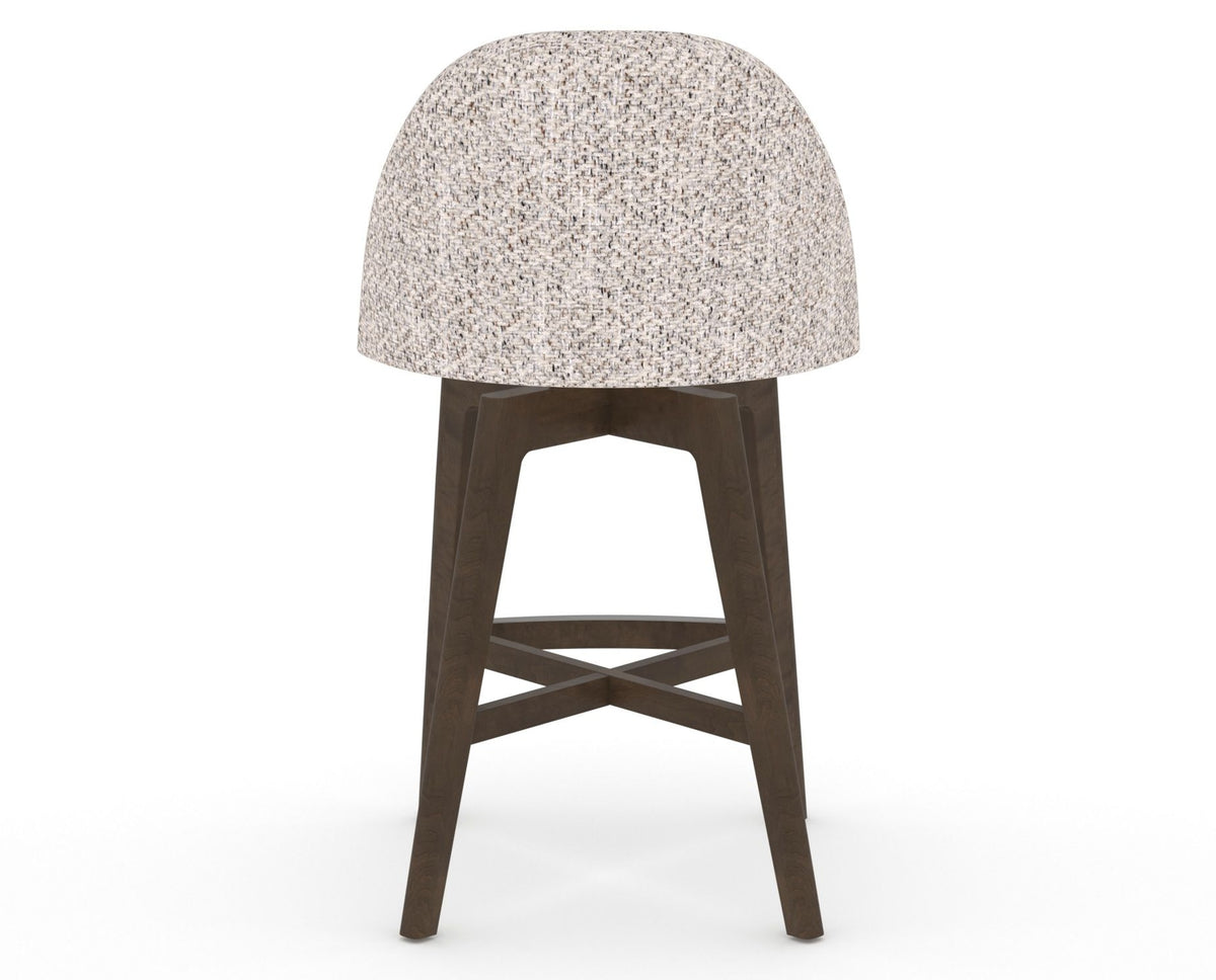 Canadel Downtown Tove Counter Stool in Hazelnut Washed, FP Crypton®, back view