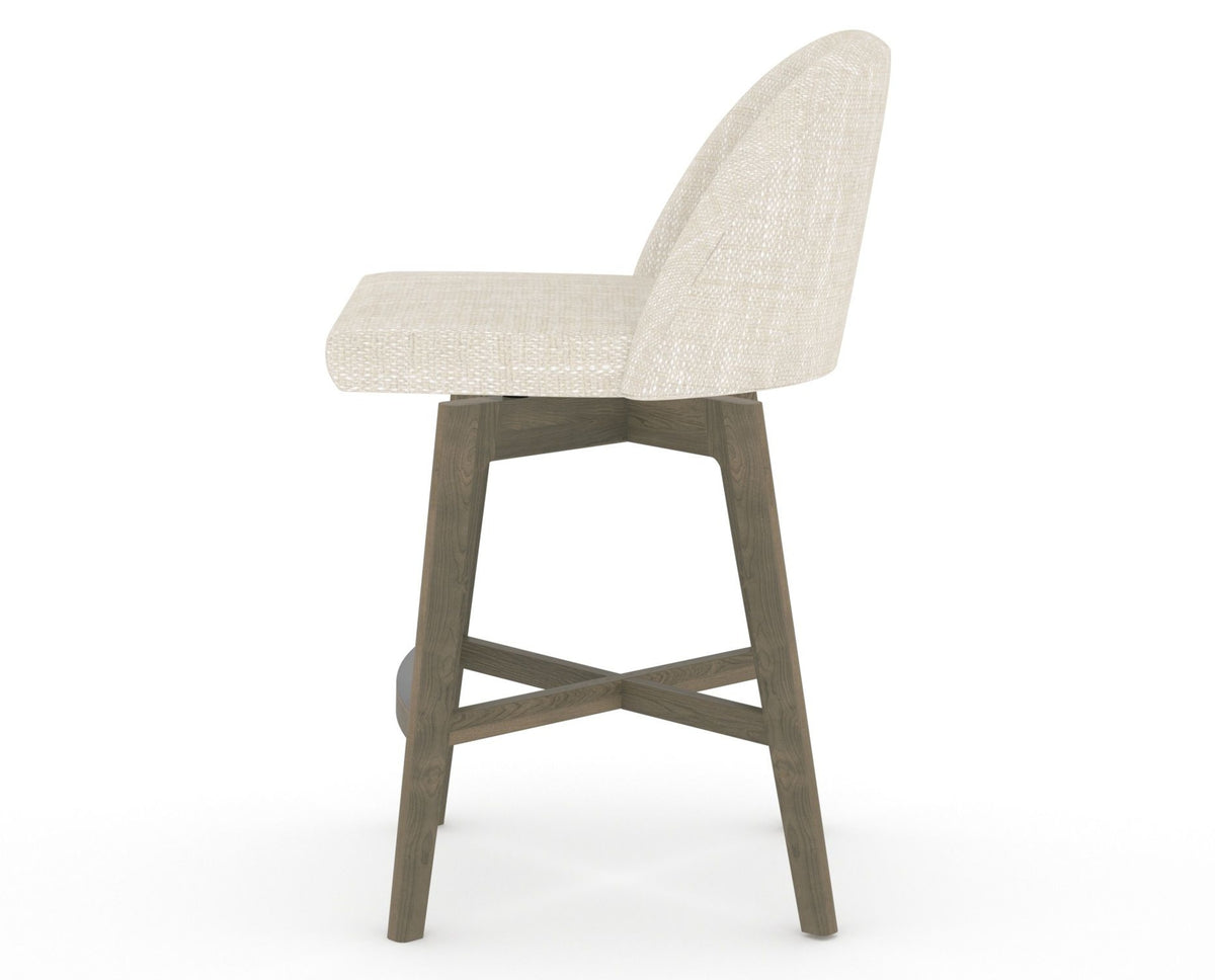 Canadel Downtown Tove Counter Stool in Shadow, FT InsideOut®, side view