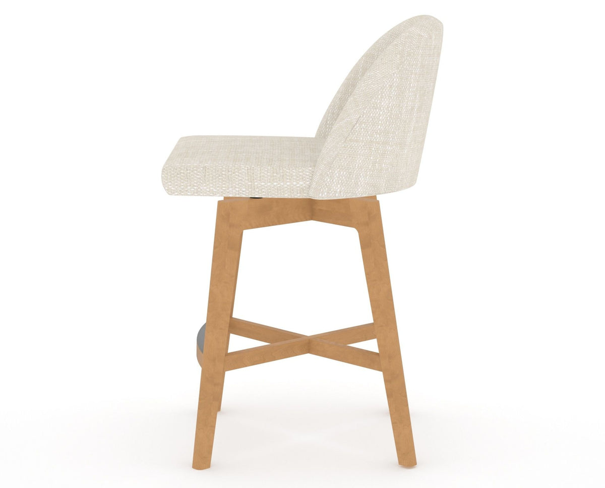 Canadel Downtown Tove Counter Stool in Caramel Washed, FT InsideOut®, side view