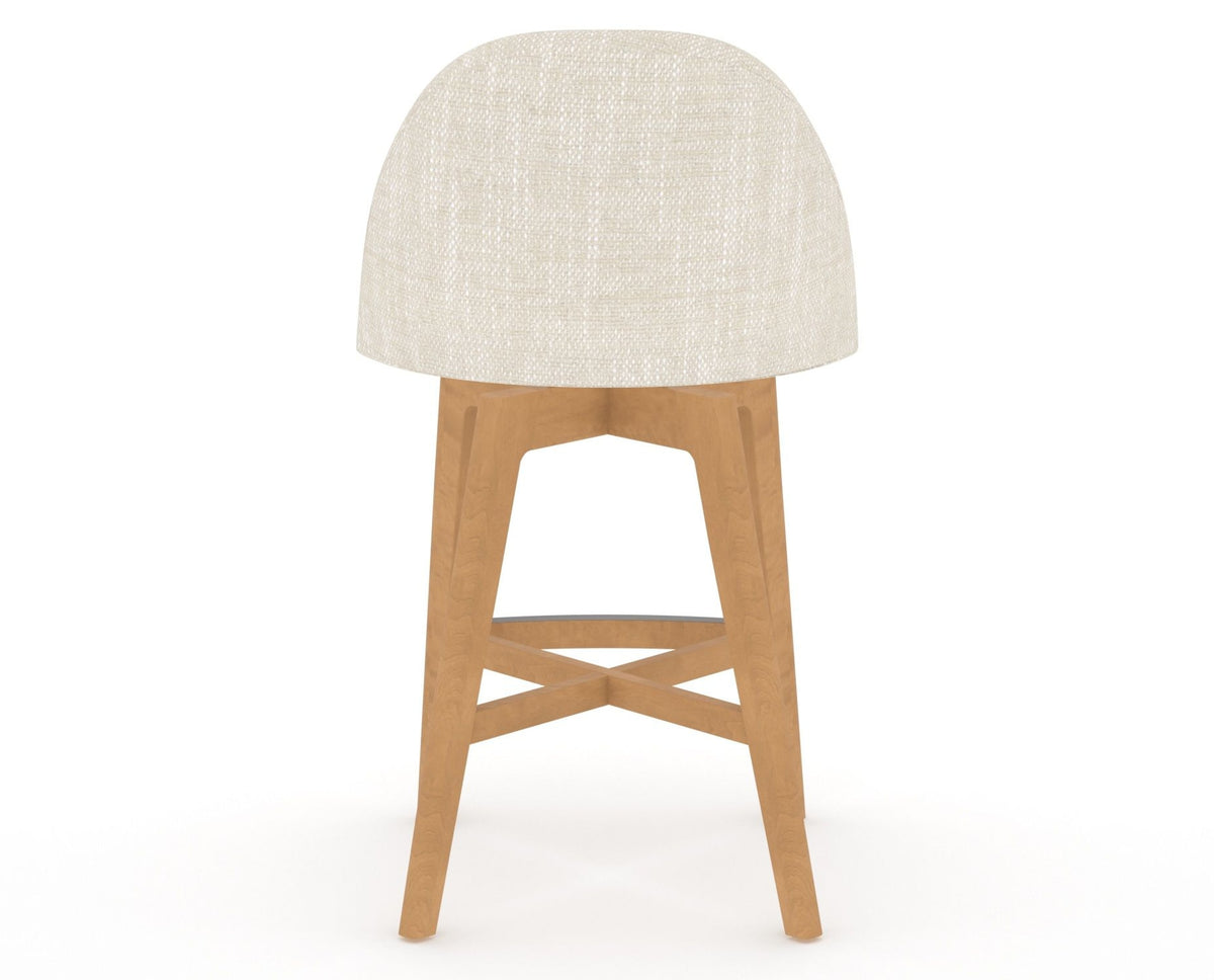 Canadel Downtown Tove Counter Stool in Caramel Washed, FT InsideOut®, back view