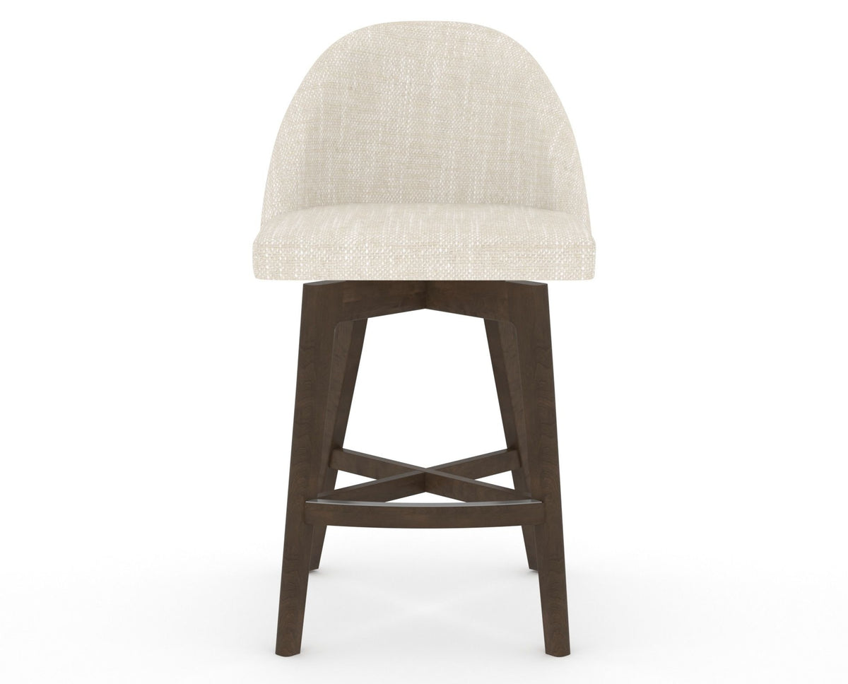 Canadel Downtown Tove Counter Stool in Hazelnut Washed, FT InsideOut®, front view