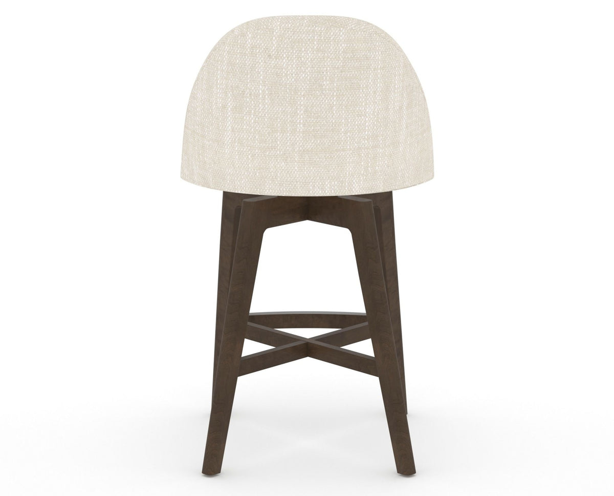 Canadel Downtown Tove Counter Stool in Hazelnut Washed, FT InsideOut®, back view