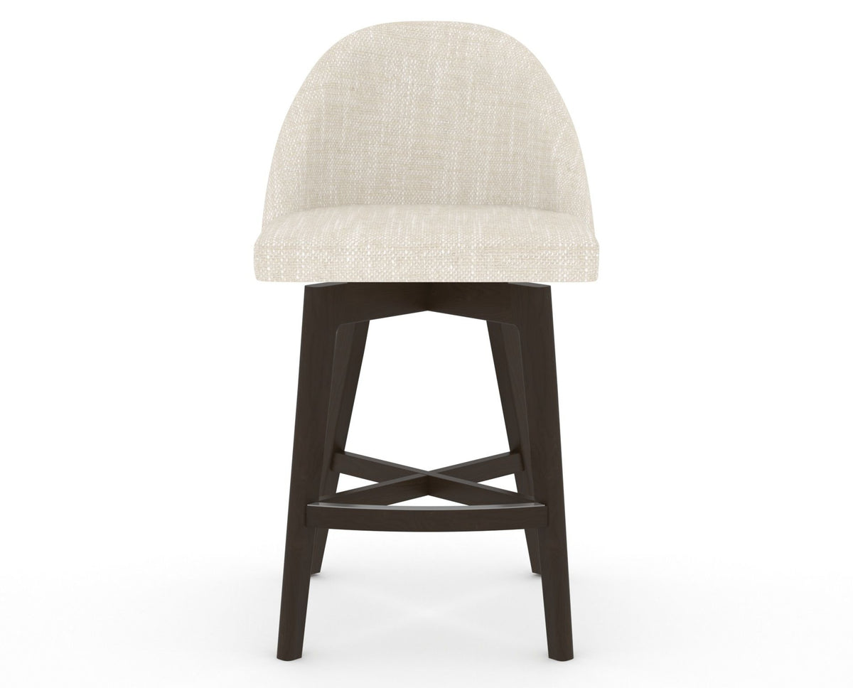 Canadel Downtown Tove Counter Stool in Davy's Grey, FT InsideOut®, front view