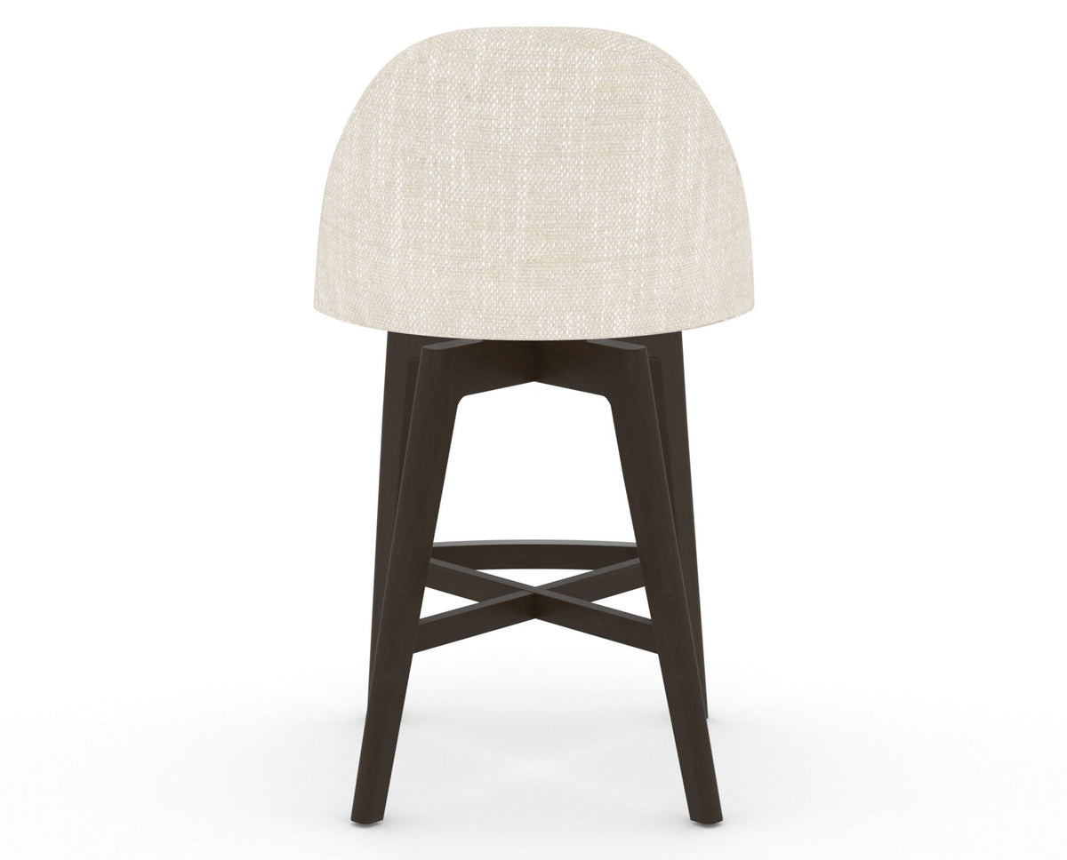 Canadel Downtown Tove Counter Stool in Davy's Grey, FT InsideOut®, back view