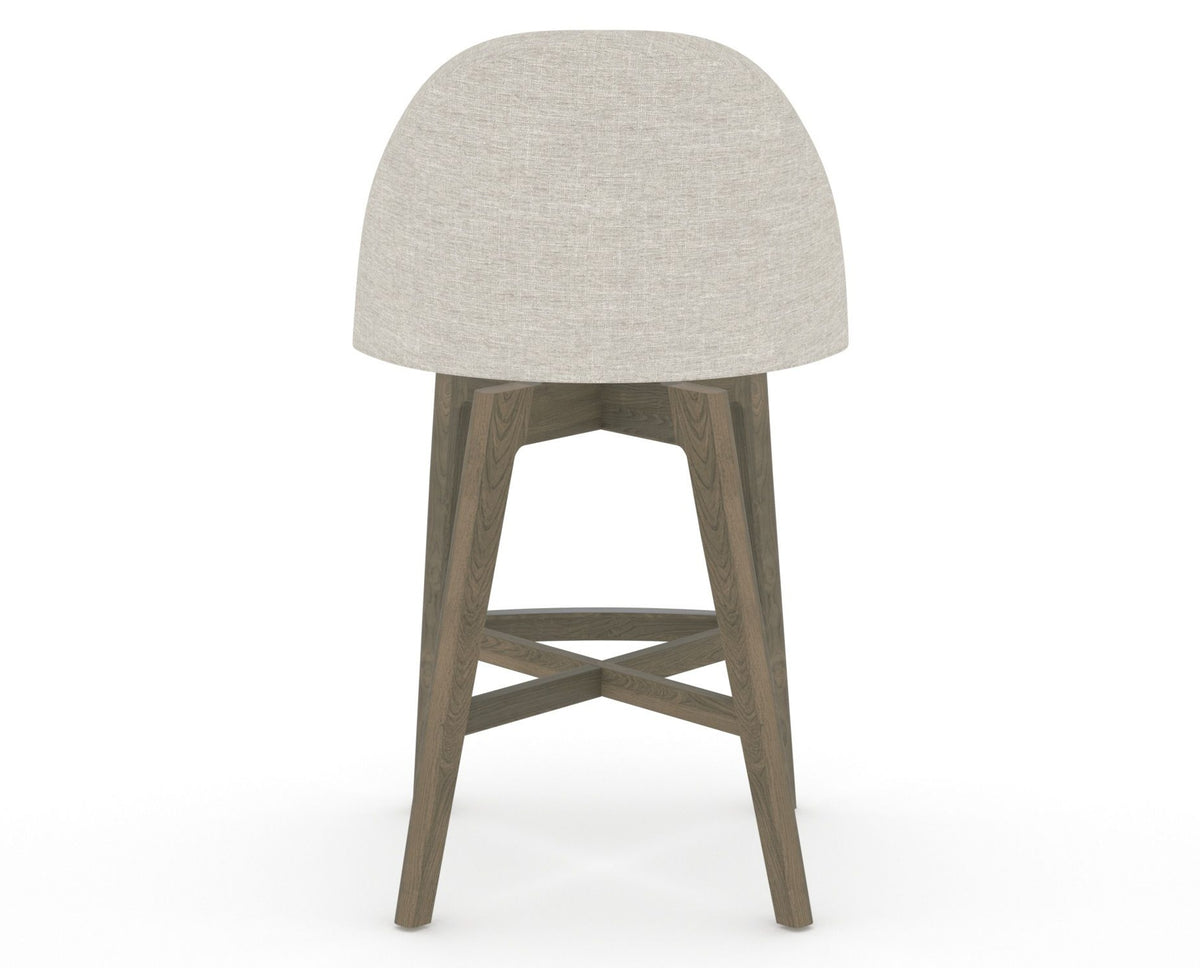 Canadel Downtown Tove Counter Stool in Shadow, TB Fabric, back view