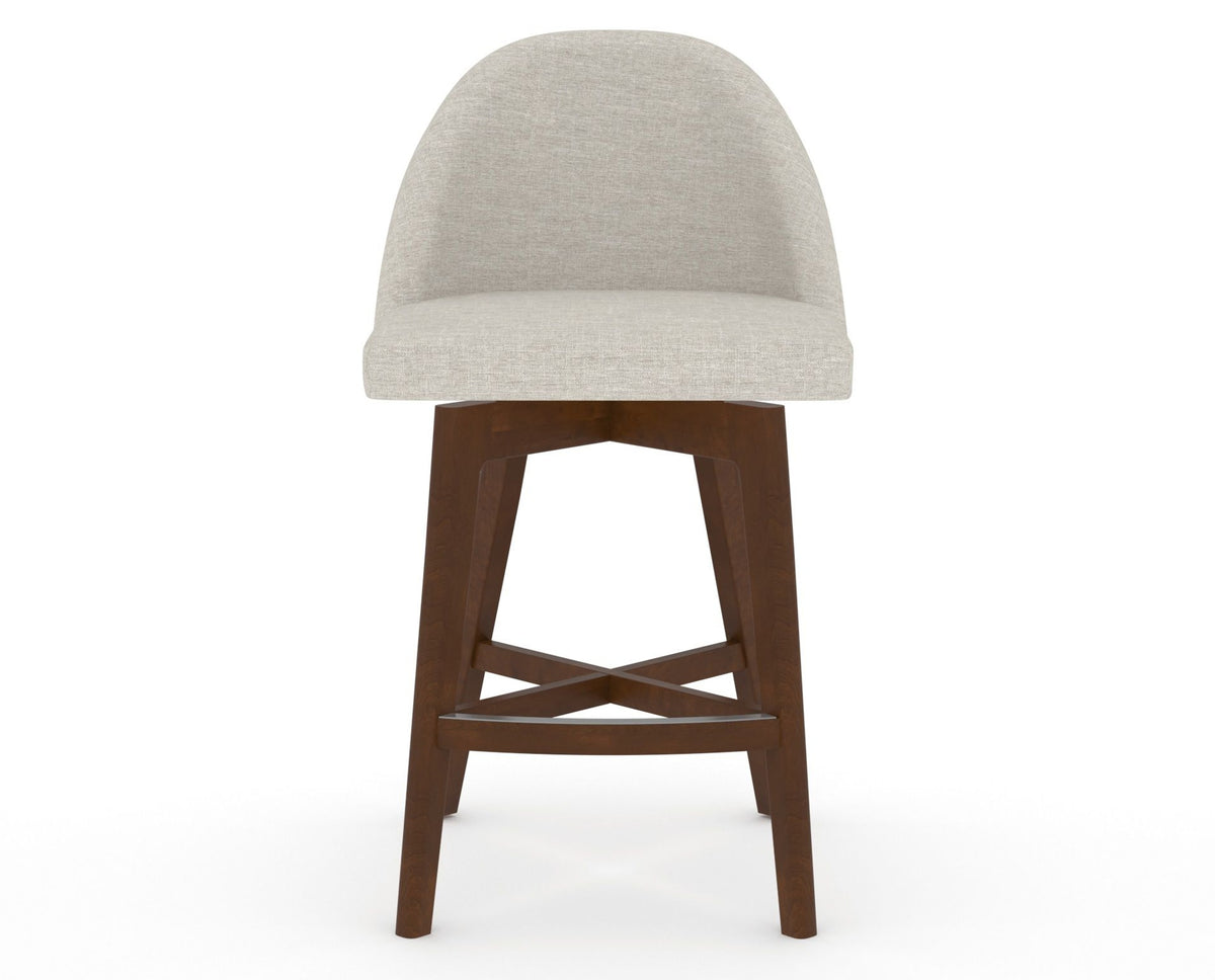 Canadel Downtown Tove Counter Stool in Cognac Washed, TB Fabric, front view
