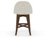Canadel Downtown Tove Counter Stool in Cognac Washed, TB Fabric, back view