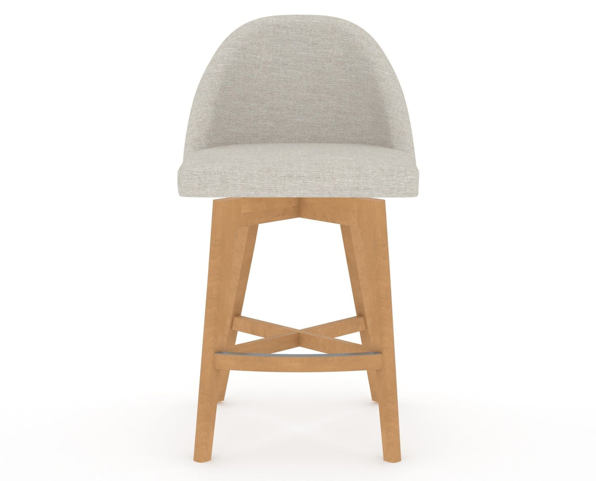Canadel Downtown Tove Counter Stool in Caramel Washed, TB Fabric, front view