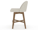 Canadel Downtown Tove Counter Stool in Pecan Washed, TB Fabric, side view
