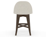 Canadel Downtown Tove Counter Stool in Hazelnut Washed, TB Fabric, back view