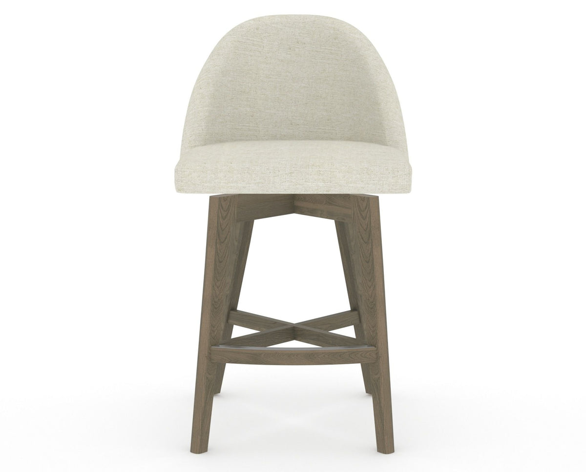 Canadel Downtown Tove Counter Stool in Shadow, TW Fabric, front view