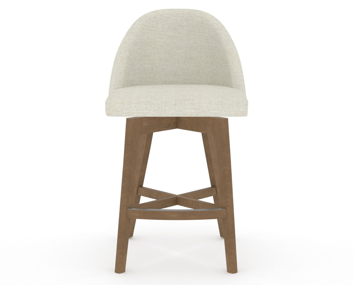 Canadel Downtown Tove Counter Stool in Pecan Washed, TW Fabric, front view