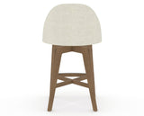 Canadel Downtown Tove Counter Stool in Pecan Washed, TW Fabric, back view