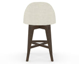 Canadel Downtown Tove Counter Stool in Hazelnut Washed, TW Fabric, back view