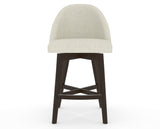 Canadel Downtown Tove Counter Stool in Davy's Grey, TW Fabric, front view