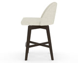 Canadel Downtown Tove Counter Stool in Davy's Grey, TW Fabric, side view