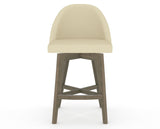 Canadel Downtown Tove Counter Stool in Shadow, XZ Faux Leather, front view