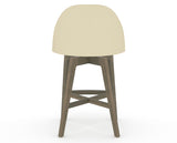 Canadel Downtown Tove Counter Stool in Shadow, XZ Faux Leather, back view