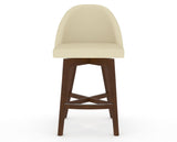 Canadel Downtown Tove Counter Stool in Cognac Washed, XZ Faux Leather, front view