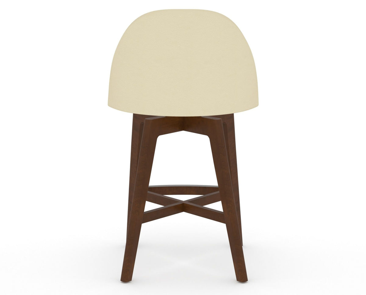Canadel Downtown Tove Counter Stool in Cognac Washed, XZ Faux Leather, back view