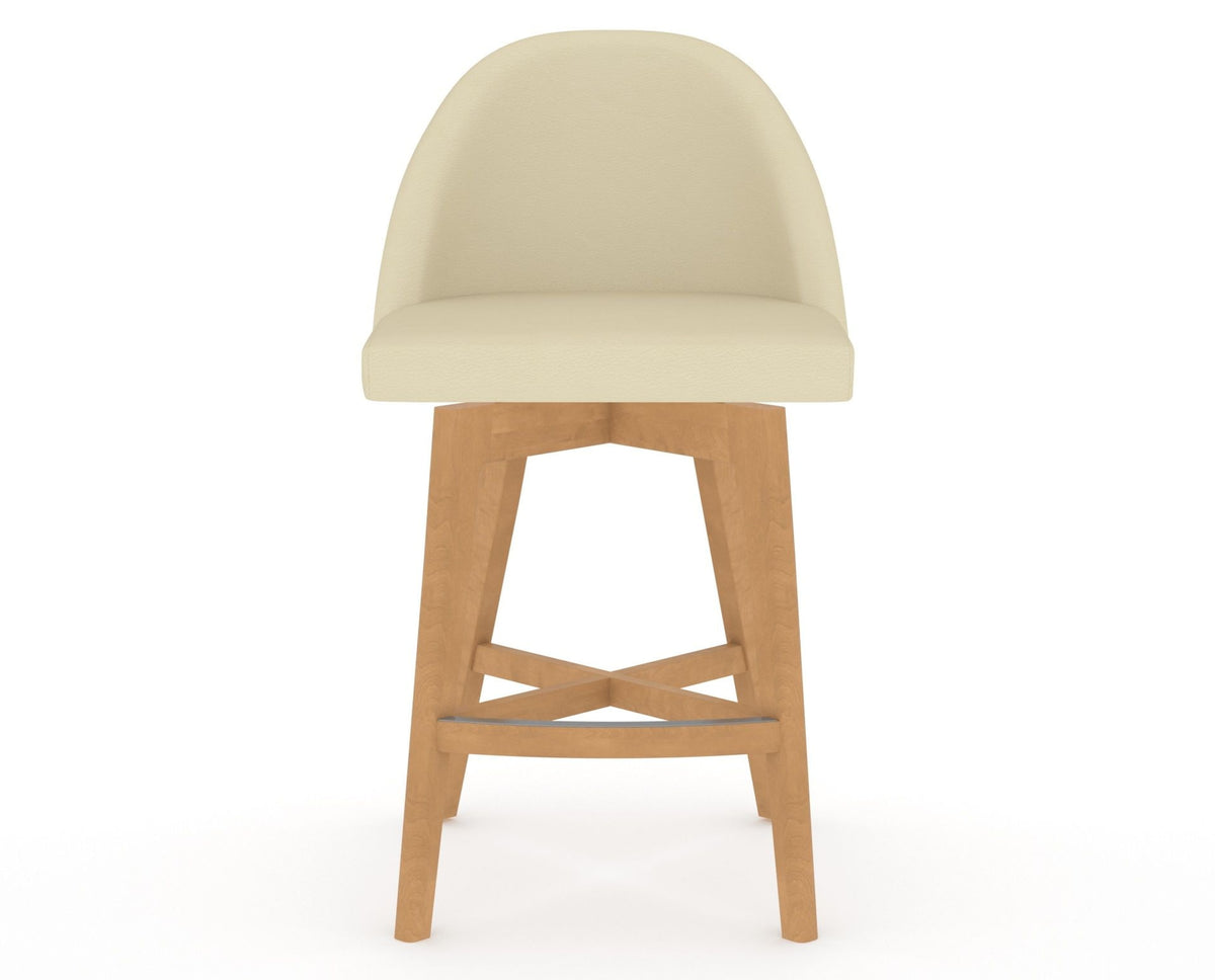 Canadel Downtown Tove Counter Stool in Caramel Washed, XZ Faux Leather, front view
