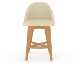 Canadel Downtown Tove Counter Stool in Caramel Washed, XZ Faux Leather, front view