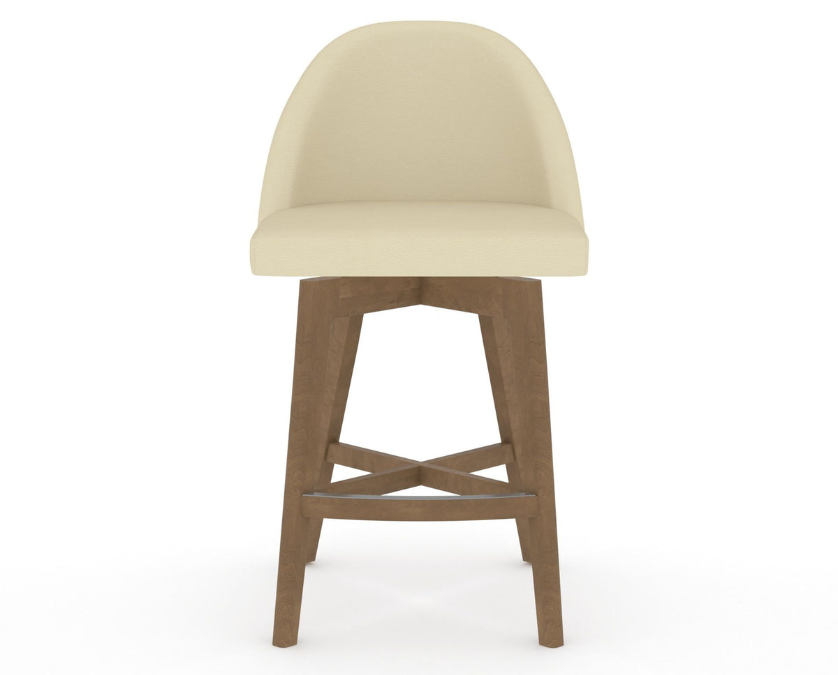 Canadel Downtown Tove Counter Stool in Pecan Washed, XZ Faux Leather, front view