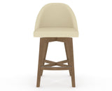 Canadel Downtown Tove Counter Stool in Pecan Washed, XZ Faux Leather, front view