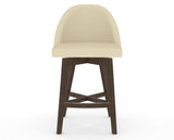 Canadel Downtown Tove Counter Stool in Hazelnut Washed, XZ Faux Leather, front view