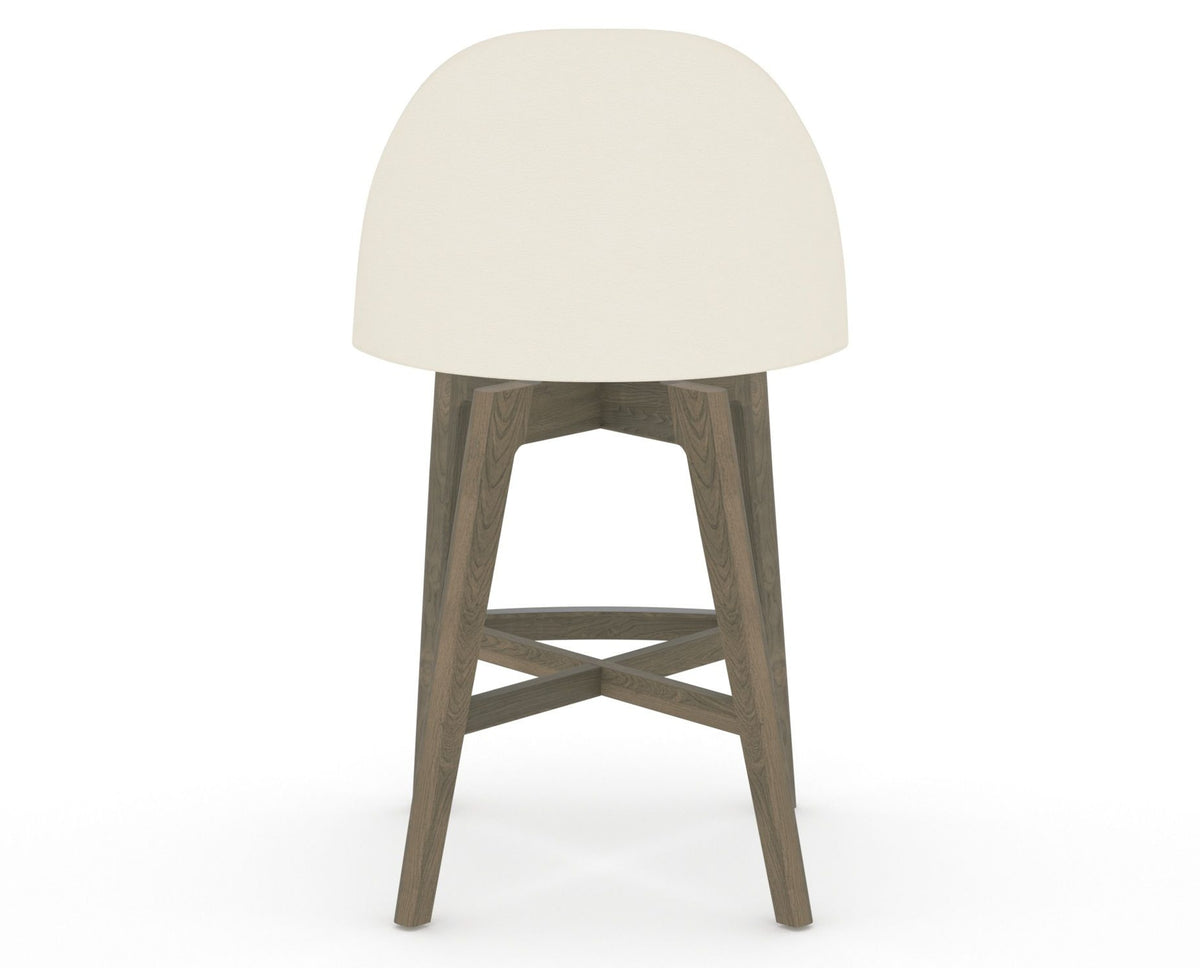 Canadel Downtown Tove Counter Stool in Shadow, YJ Faux Leather, back view