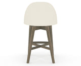 Canadel Downtown Tove Counter Stool in Shadow, YJ Faux Leather, back view