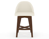 Canadel Downtown Tove Counter Stool in Cognac Washed, YJ Faux Leather, front view