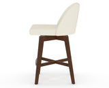 Canadel Downtown Tove Counter Stool in Cognac Washed, YJ Faux Leather, side view