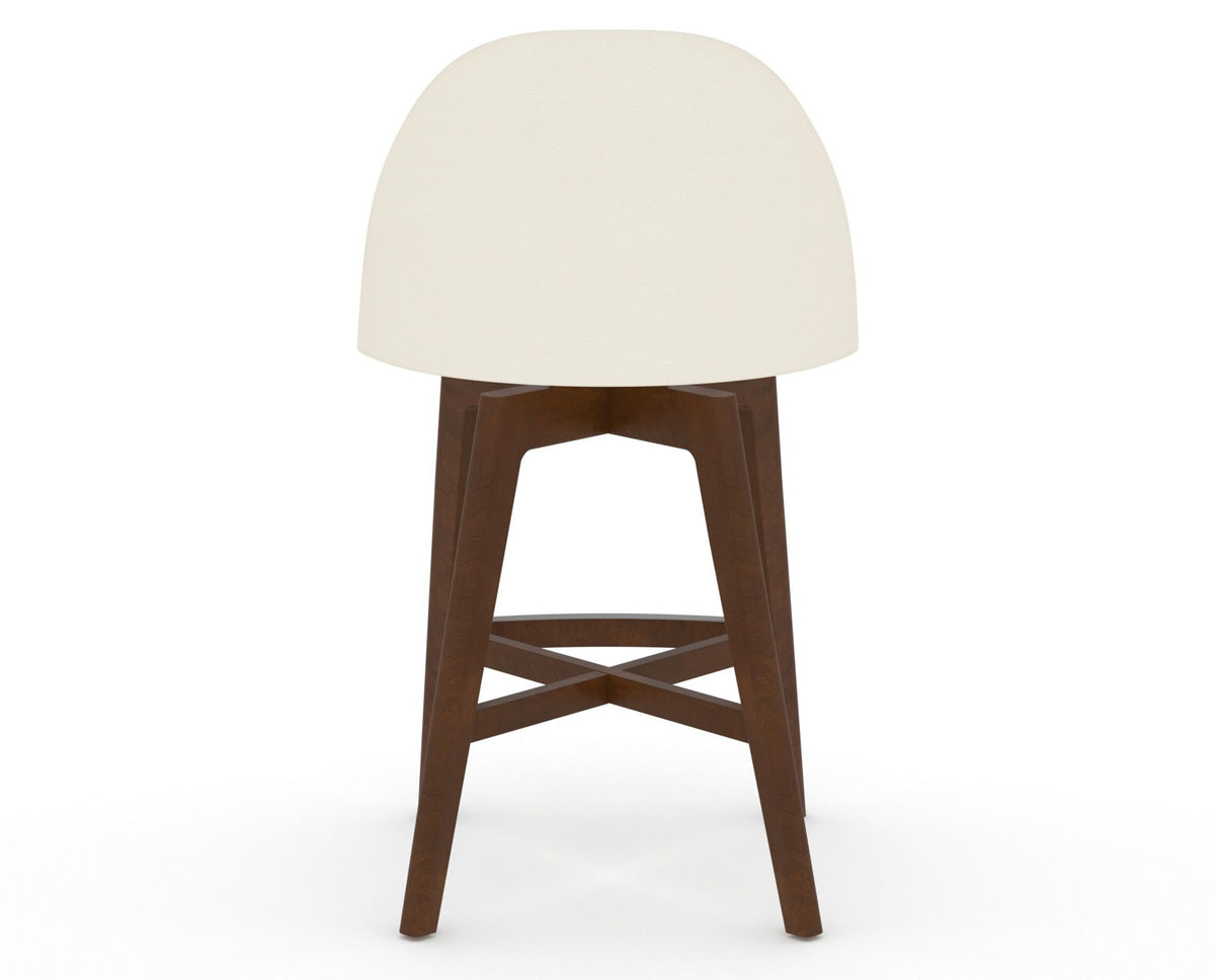Canadel Downtown Tove Counter Stool in Cognac Washed, YJ Faux Leather, back view