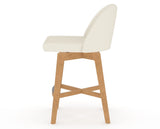 Canadel Downtown Tove Counter Stool in Caramel Washed, YJ Faux Leather, side view