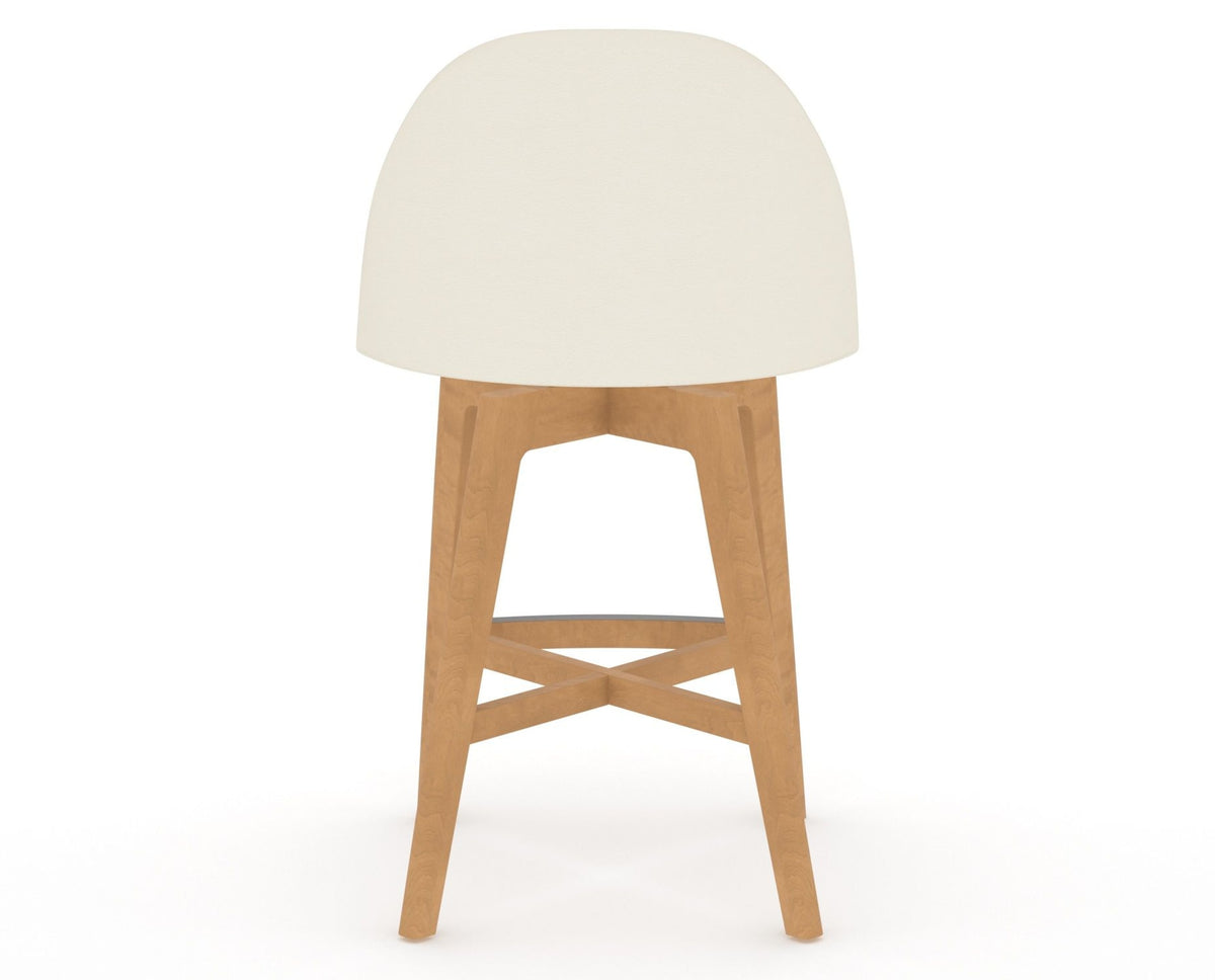 Canadel Downtown Tove Counter Stool in Caramel Washed, YJ Faux Leather, back view