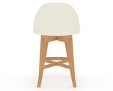 Canadel Downtown Tove Counter Stool in Caramel Washed, YJ Faux Leather, back view