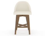 Canadel Downtown Tove Counter Stool in Pecan Washed, YJ Faux Leather, front view