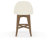 Canadel Downtown Tove Counter Stool in Pecan Washed, YJ Faux Leather, back view