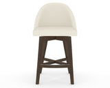 Canadel Downtown Tove Counter Stool in Hazelnut Washed, YJ Faux Leather, front view