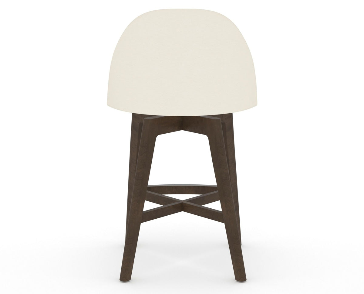Canadel Downtown Tove Counter Stool in Hazelnut Washed, YJ Faux Leather, back view