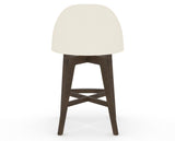 Canadel Downtown Tove Counter Stool in Hazelnut Washed, YJ Faux Leather, back view