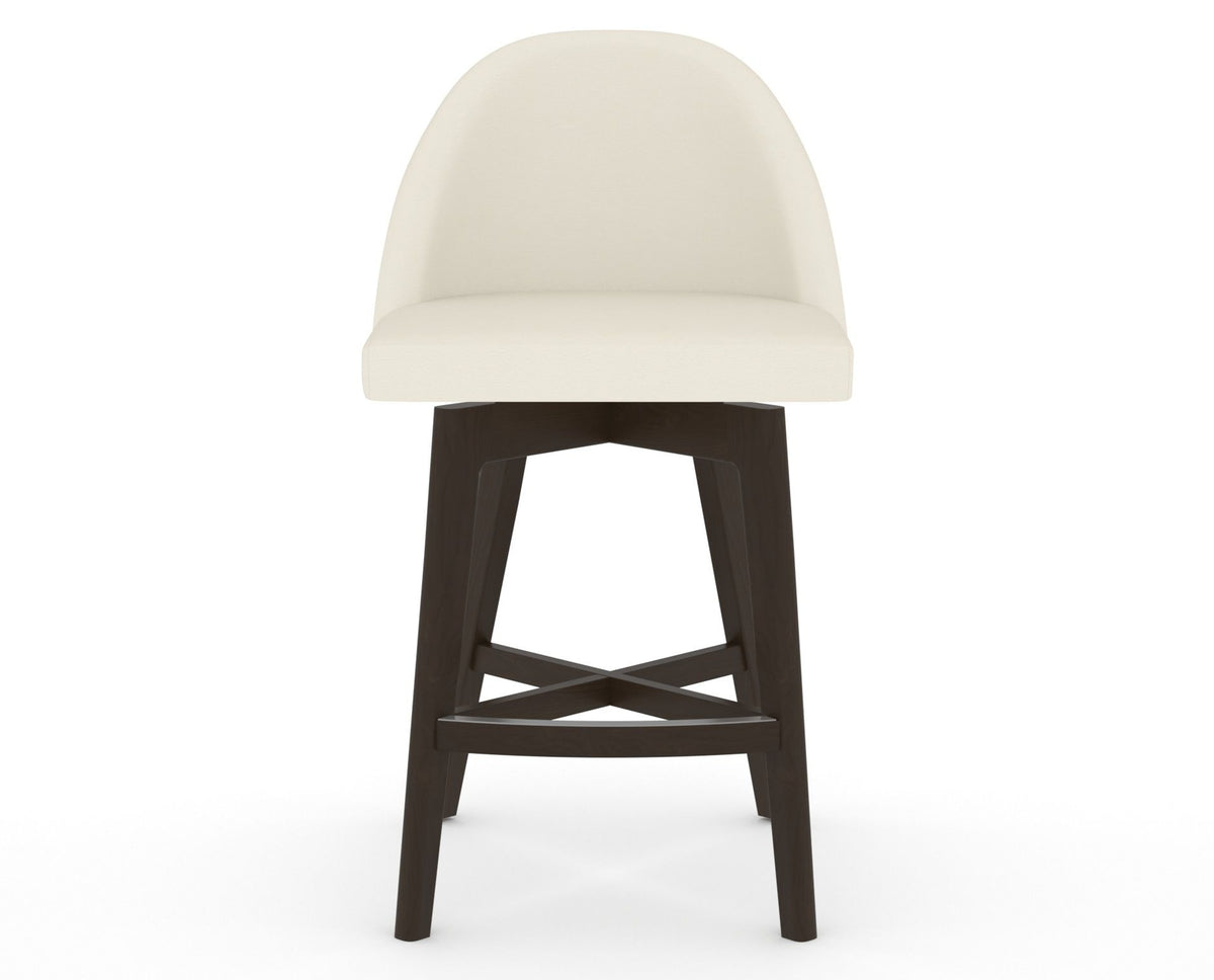 Canadel Downtown Tove Counter Stool in Davy's Grey, YJ Faux Leather, front view