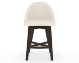 Canadel Downtown Tove Counter Stool in Davy's Grey, YJ Faux Leather, front view