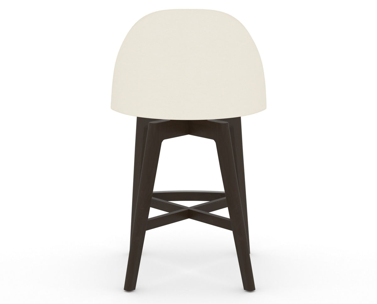 Canadel Downtown Tove Counter Stool in Davy's Grey, YJ Faux Leather, back view