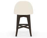 Canadel Downtown Tove Counter Stool in Davy's Grey, YJ Faux Leather, back view