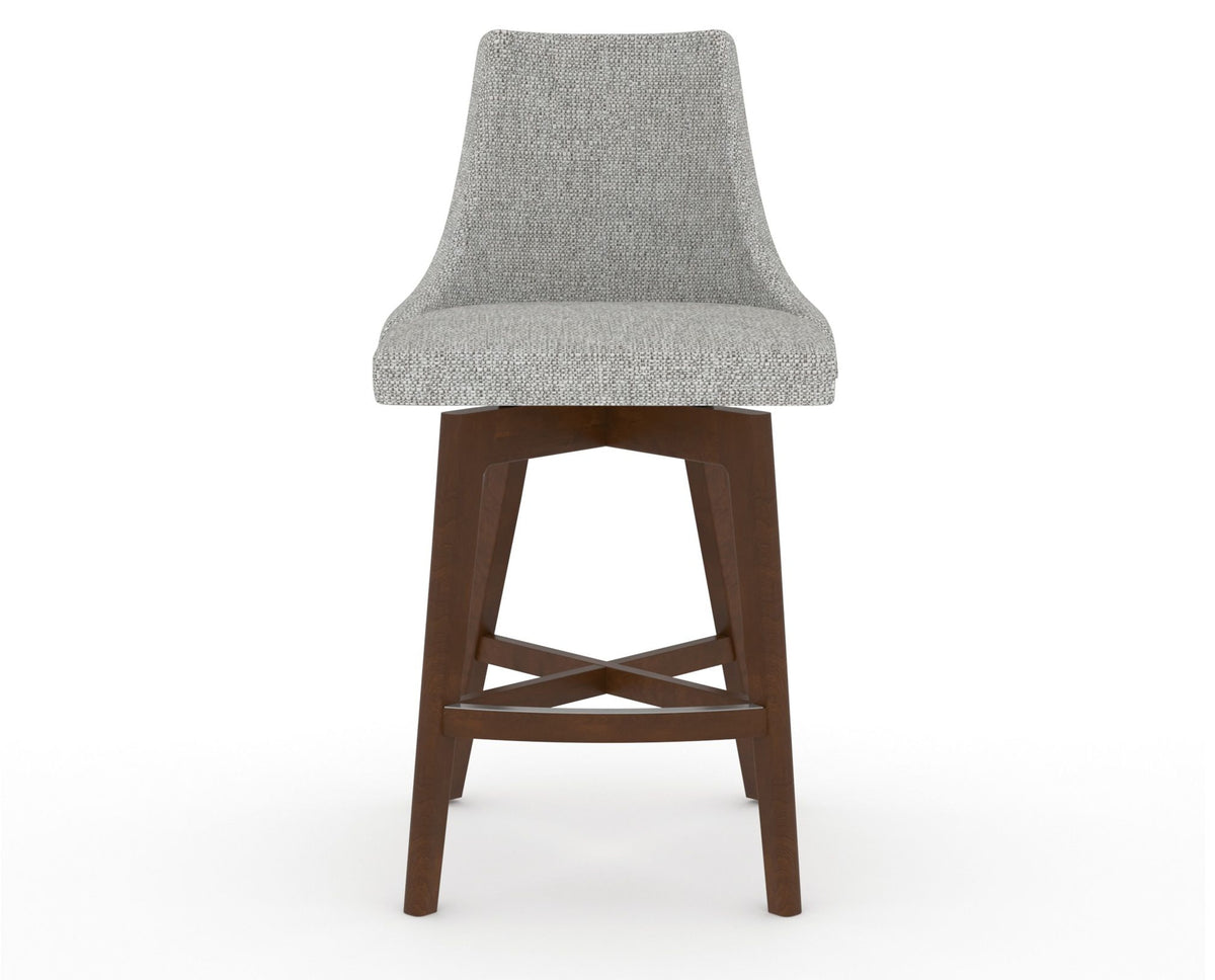 Canadel Downtown Trend Counter Stool in Cognac Washed, 7C Fabric, front view