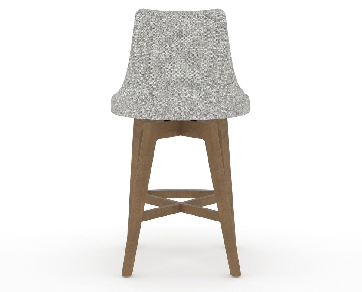 Canadel Downtown Trend Counter Stool in Pecan Washed, 7C Fabric, back view